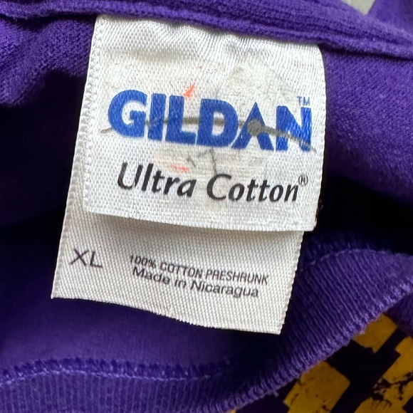 LSU Tigers Louisiana State Baseball NCAA Shirt XL Golden Rod Yellow Purple - Picture 4 of 6